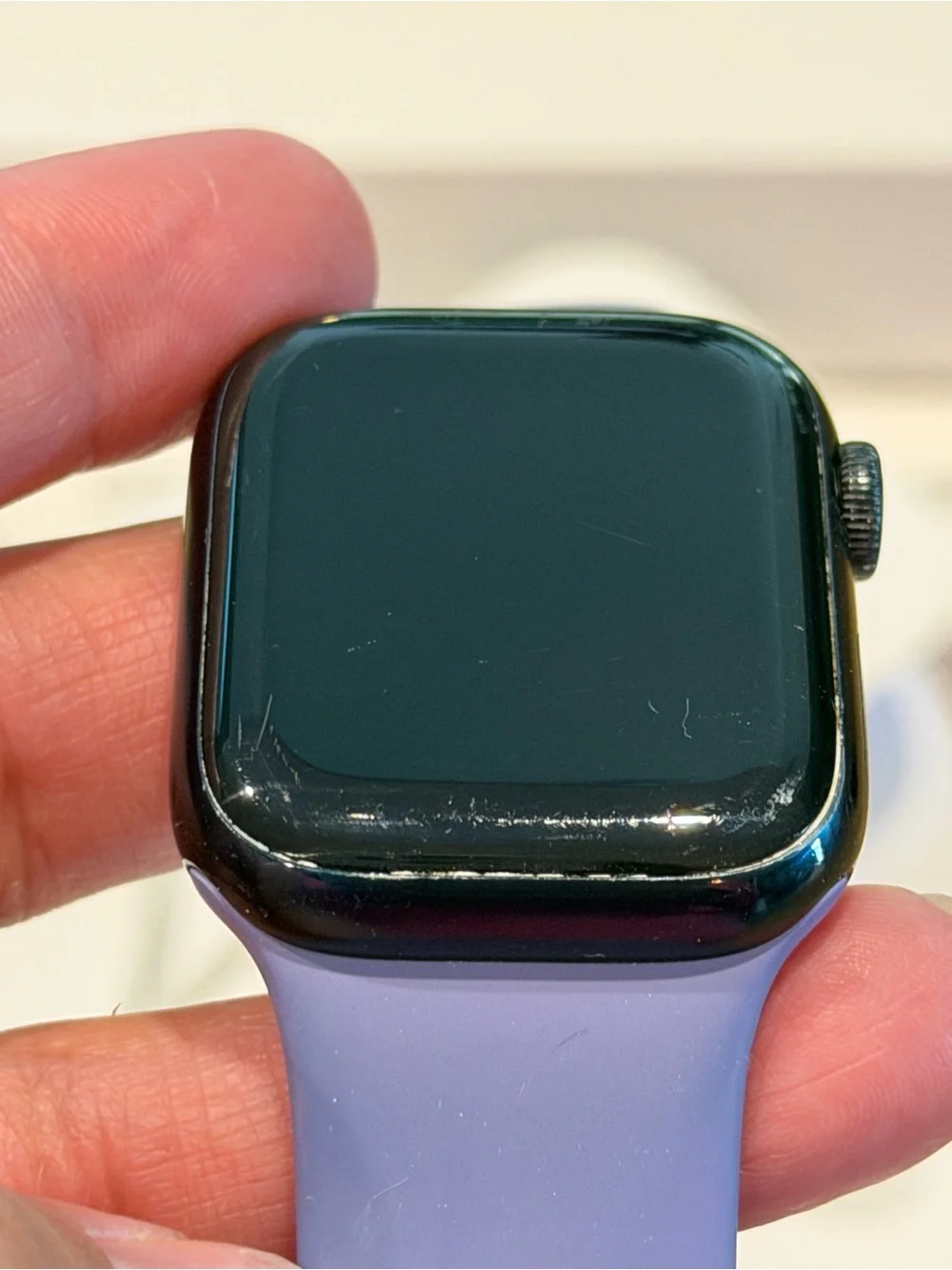 Apple Watch Series 7 with Lavender Sport Band